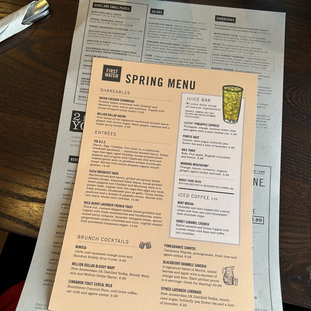 First Watch - Spring seasonal menu - Breakfast & Brunch Near Me - Overland Park, Kansas