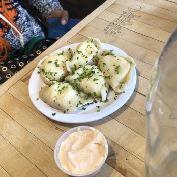 Baba's Pierogies - Potato and Cheese (5) - Modern European Near Me - Brooklyn, New York Baba's Pierogies - Potato and Cheese (5) - Modern European Near Me - Brooklyn, New York
