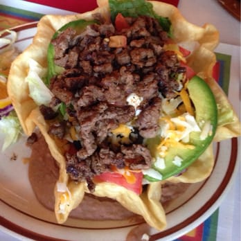 Finca Casa Blanca - Tostada Grande Salad with steak - Mexican Near Me - La Mesa, California Finca Casa Blanca - Tostada Grande Salad with steak - Mexican Near Me - La Mesa, California