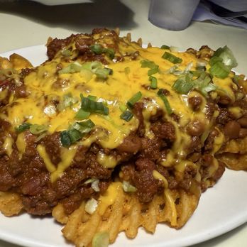 Corvette Diner - Chili Cheez Waffle Fries - Diners Near Me - San Diego, California Corvette Diner - Chili Cheez Waffle Fries - Diners Near Me - San Diego, California