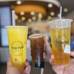 Tea Top - Cool and refreshing Mango Slushy, Passion Green Tea Medley & Signature Alpine Green Tea
