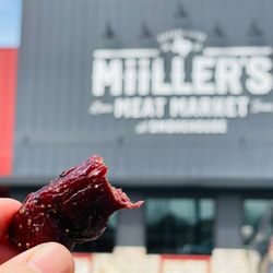 Miiller's Meat Market & Smokehouse Llano - Thick cut beef jerky (sorry I already had a few bites before taking a pic)