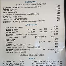 Great menu Great menu