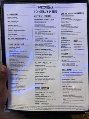 Menu photo 1 Pappadeaux Seafood Kitchen Dallas, TX