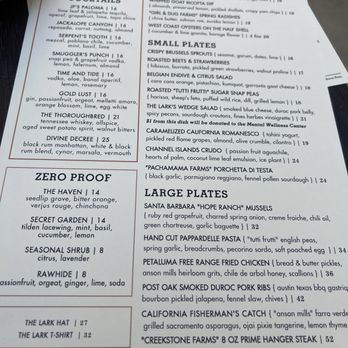 The Lark - Menu. - New American Near Me - Santa Barbara, California The Lark - Menu. - New American Near Me - Santa Barbara, California