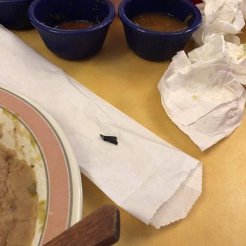 Taqueria El Jimador - I almost ate this piece of plastic in my fajita enchilada dinner. - Mexican Near Me - Angleton, Texas Taqueria El Jimador - I almost ate this piece of plastic in my fajita enchilada dinner. - Mexican Near Me - Angleton, Texas