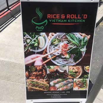 Pho Rice & Roll'd - Sign - Vietnamese Near Me - Tracy, California