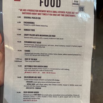 Solid Ground Brewing - Food menu - Breweries Near Me - Diamond Springs, California