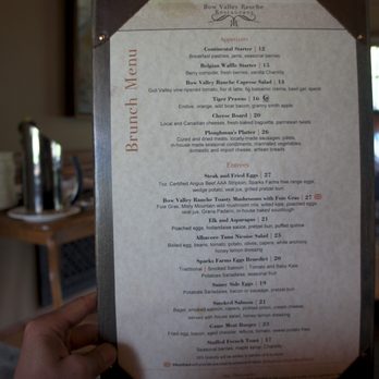 Bow Valley Ranche Restaurant - Brunch menu - Canadian (New) Near Me - Calgary, Alberta Bow Valley Ranche Restaurant - Brunch menu - Canadian (New) Near Me - Calgary, Alberta