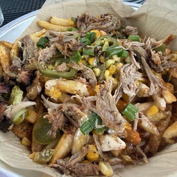 Joe's Next Door - Loaded Fries with pulled pork - Salad Near Me - Kansas City, Kansas Joe's Next Door - Loaded Fries with pulled pork - Salad Near Me - Kansas City, Kansas