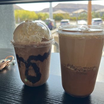 Alchemy Coffee - Mocha Frappe SMALL and Shaken Espresso - Coffee & Tea Near Me - Las Vegas, Nevada