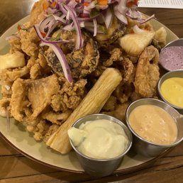 Fish Ceviche & Fried Calamari