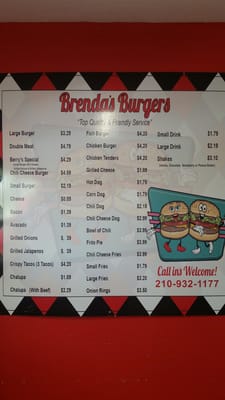 Menu photo 4 Brenda's Burgers San Antonio, TX