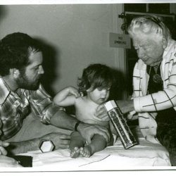 DR Rolf, Robert, Shira beginning the children's project