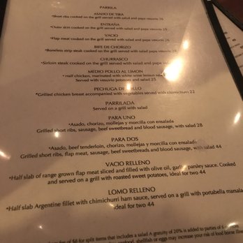 Folklore Argentine Grill - Part of the menu - Argentine Near Me - Chicago, Illinois Folklore Argentine Grill - Part of the menu - Argentine Near Me - Chicago, Illinois
