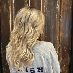 Painted Shears Mane Suite - Full head of highlights, shadow root, blow out and curled with hot tool