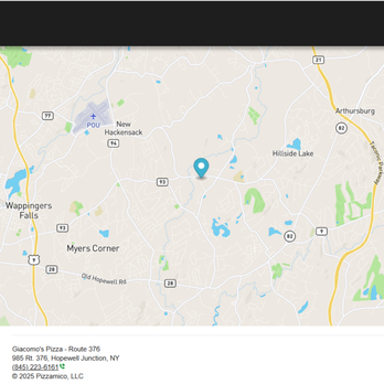 Giacomo's Pizza - Location - Map - Pizza Near Me - Wappingers Falls, New York Giacomo's Pizza - Location - Map - Pizza Near Me - Wappingers Falls, New York