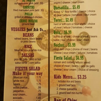 La Fiesta Express - Menu page 2 - Mexican Near Me - Troy, Ohio