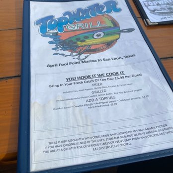 TopWater Grill - Menu - Seafood Near Me - San Leon, Texas TopWater Grill - Menu - Seafood Near Me - San Leon, Texas