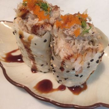 Sushi Boom - Blue Crab Roll with Soy Paper - Sushi Bars Near Me - Orange, California Sushi Boom - Blue Crab Roll with Soy Paper - Sushi Bars Near Me - Orange, California