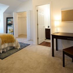 The Heights at State College - Bedroom and Desk Area.