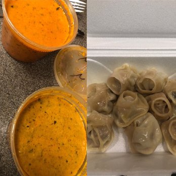 Everest Cuisine - Chicken Tikka Masala (far left), Lamb Korma (lower left), & Chicken Momo - Indian Near Me - Worthington, Ohio