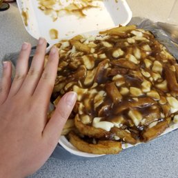 Family sized poutine