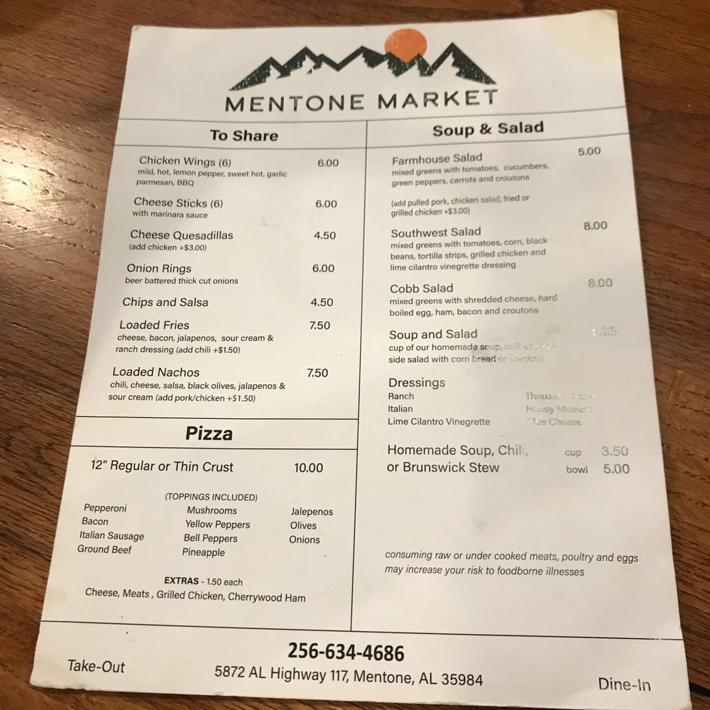 Menu 1 Menu 1