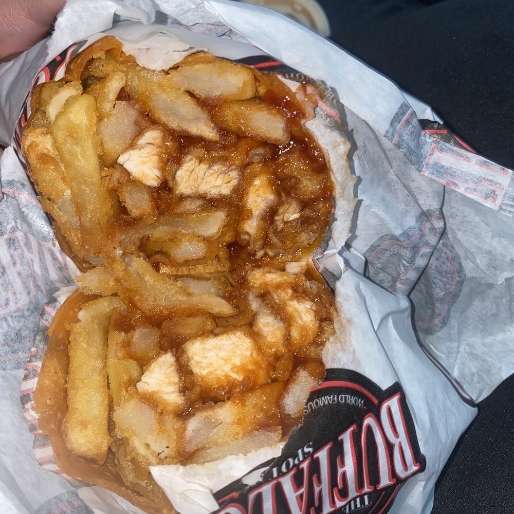 Cali Burrito with BBQ flavor chicken.