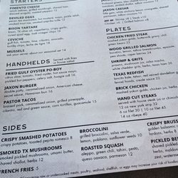 Jaxon Texas Kitchen - Menu