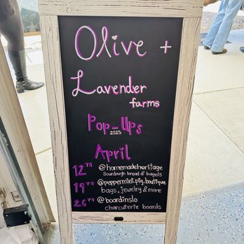 Olive + Lavender Farms - Signage for pop-up events in April - Attraction Farms Near Me - Los Olivos, California Olive + Lavender Farms - Signage for pop-up events in April - Attraction Farms Near Me - Los Olivos, California