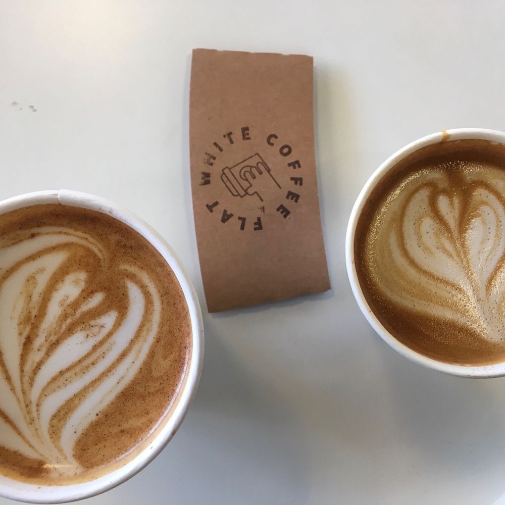 Flat White Coffee - Pumpkin spice latte (L), Flat White (R) - Cafes Near Me - Cypress, California Flat White Coffee - Pumpkin spice latte (L), Flat White (R) - Cafes Near Me - Cypress, California