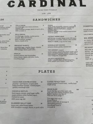 Menu photo 8 Cardinal Provisions Asbury Park, NJ