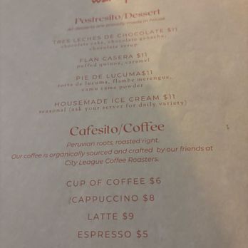 Warique - Menu - Peruvian Near Me - Belleville, New Jersey