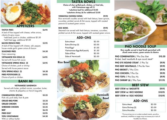 Menu photo 1 Tastea Vietnamese Grill Rosenberg, TX