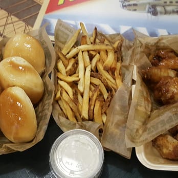Wingstop - Butter rolls, fries and wing combo - Chicken Wings Near Me - Chesapeake, Virginia
