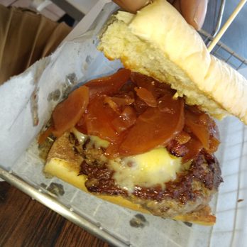 Epik Burger - Fruit and cheese burger - cooked medium rare - perfection - Burgers Near Me - Jacksonville, Florida