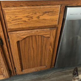 Cabinet and drawer cut in half to make it fit. Cabinet and drawer cut in half to make it fit.