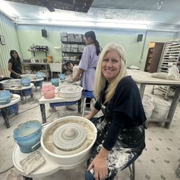 Fist time on a pottery wheel since elementary school