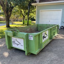 Bin There Dump That - Dumpster in our driveway at delivery