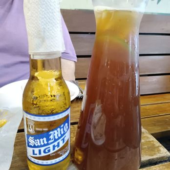 Silantro Fil-Mex - A carafe of iced tea & San Mig light - Mexican Near Me - Quezon City, NCR