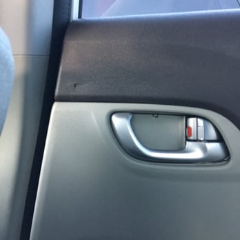Tint Works - Crack in the plastic in the rear passenger door. - Car Window Tinting Near Me - Chino, California