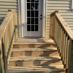 B.R.C Remodel, Construction, & Repair - We took out a window & installed a door with a temporary deck