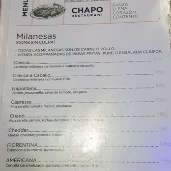 Chapó - Precios 11/2020 - Argentine Near Me - La Lucila del Mar, C