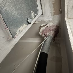 The Coolest - This is how they left my brand new install. With a cracked ceiling. Do not use this company. - Heating & Air Conditioning/HVAC Near Me - Austin, Texas