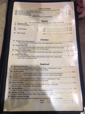 Menu photo 4 Circle G Restaurant Poth, TX