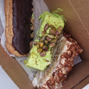 Sweet's Zone Bakery - Eclair, pistachio cake and almond cake. - Bakeries Near Me - West Chester Township, Ohio Sweet's Zone Bakery - Eclair, pistachio cake and almond cake. - Bakeries Near Me - West Chester Township, Ohio