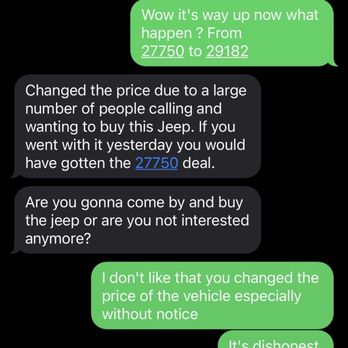 Keating Toyota - Message between sales rep and myself very rude and dishonest - Car Dealers Near Me - Manvel, Texas Keating Toyota - Message between sales rep and myself very rude and dishonest - Car Dealers Near Me - Manvel, Texas