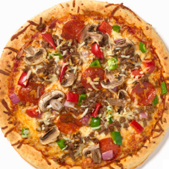 Vincenzo's Pizza - a pizza with pepperoni, mushrooms, and peppers - Pizza Near Me - Santa Clarita, California Vincenzo's Pizza - a pizza with pepperoni, mushrooms, and peppers - Pizza Near Me - Santa Clarita, California