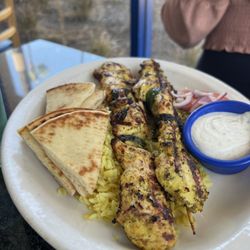 Greek Corner Cafe North County - Chicken Kebab Lunch Special